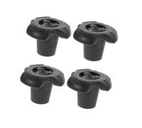 VALICLUD Anti-Slip Crutch Mat 4Pcs Rubber Feet Covers with Metal Core for Walking Sticks Suitable for Hiking and Home