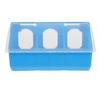 VALICLUD Anti-Spatter Pigeon Feed Box with Lid Multi-Functional Hanging Feeder for Pigeons Parrots and Cage Birds 9.8X5.5X3.5 Inch Wear-Resistant Plastic Bird Food Container