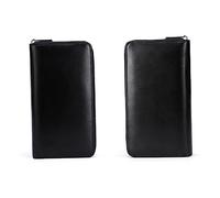 VALICLUD Anti-Theft Zippered Wallet for Men Women Multi-Functional Credit Holder and Cash Storage Purse Black for Daily Use Parties and Travel
