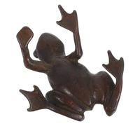 VALICLUD Antique Style Pure Copper Frog Tea Pet Sculpture for Home Decor Retro Desktop Ornament Feng Shui Figurine Gift for Tea Art Lovers