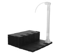 VALICLUD Aquarium Undergravel Filter System with 32 Plastic Modular Plates and Air-driven Lift Tubes, Versatile Compatibility and Enhanced Oxygenation for Fish Tank and Aquatic Animals