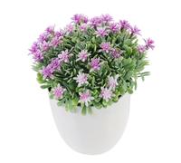VALICLUD Artificial Bonsai Plant with Vase Lifelike Faux Flowers for Indoor Decor Low Maintenance Potted Simulation Plant for Living Bedroom Office Decoration Gift Choice for Busy People