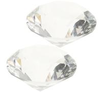 VALICLUD Artificial Diamonds Decorative Diamond Ornament 2.17 Inch Clear Acrylic Crystal for Wedding Party Home Table Decoration