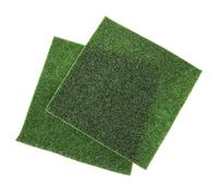 VALICLUD Artificial Grass Mat and Flat Shape 2pcs Pvc Lifelike 30x30cm Miniature Ornament with Realistic Colour for DIY Landscaping and Artwork Project Decoration