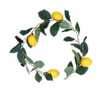 VALICLUD Artificial Lemon Hanging Decoration Rattan Vine Simulation Fruit Decor Pendant Yellow Wall Ornament for Home and Kitchen