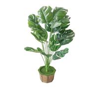 VALICLUD Artificial Potted Bonsai Plant Simulation with Green Leaves Cute Desktop Decoration for Office and Home Lifelike Faux Plant for Indoor Desk Safe Material Simple Creative Design