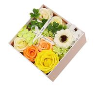 VALICLUD Artificial Soap Carnation Box with Scented Flowers Creative Preserved Flower Gift for Valentine'S Day Fruit Green Decorative Soap for Home Décor