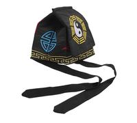 VALICLUD Authentic Traditional Chinese Taoist Costume Hat Black Performance Cap Fits for Halloween Cosplay Ghost Festival Party Stage Shows