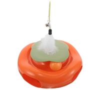 VALICLUD Automatic Rotating Cat with Plumage Interactive Kitten Teasing Stick for Indoor Exercise and Agility Building Silent Pet Play Amusement Supplies