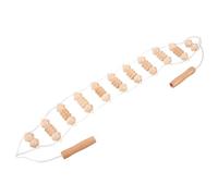 VALICLUD Back Massager Stretch Muscle Relaxing Massager Wooden Rope Body Massage Roller Beige for Home and Vacation Promote Comfort Penetrate into Muscles