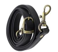 VALICLUD Bag Replacement Strap Replacement Bag Strap Comfortable Adjustable Pu Artificial Leather Accessory with Brass Color Buckle Black 120cm