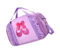 VALICLUD Ballet Dance Storage Bag for Lightweight Crossbody Shoulder Bag with Wide Strap for Shoes and Sportswear Stylish Purple Princess Design