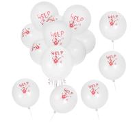 VALICLUD Balloons White Halloween Blood Party Splatter Decorations for 100pcs Handprint Latex Scary