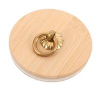 VALICLUD Bamboo Jar Lid with Silicone Seal and Ring Pull, 8.2cm round Airtight Cover for Glass Jars and Canisters, Leakproof Storage Solution for Pantry and Home Décor