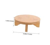 VALICLUD Bamboo Riser Stand Wooden Round Plant Display Pedestal for Flower Pot Candle Holder Small Item Showcase Home Office Decor Elegant and Easy to Clean