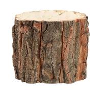 VALICLUD Bark Planter Pot Rustic Tree Stump Flower Bucket Wooden Garden Planter for Artificial Flowers Plants Succulents Floral Arrangements Indoor Windowsill and Outdoor Decor 4.72 X 4.72 X 3.94 in