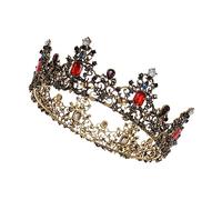 VALICLUD Baroque Rhinestone Bridal Tiara Crown Wedding Hair Decor Comfortable Elegant Headpiece for Women Prom Birthday Celebration