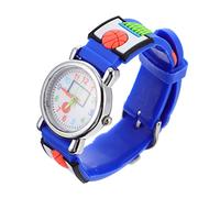 VALICLUD Basketball Pattern Boy Girl Watch Analog Wristwatch for Boys and Girls Comfortable Soft Band Birthday Gift