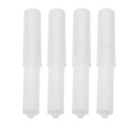 VALICLUD Bathroom Tissue Adjustable Toilet Paper Holder Roller 4Pcs White Plastic Spring Rods Replacement for Toilet Roll Core