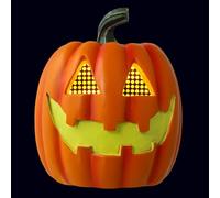 VALICLUD Battery Powered Pumpkin Lamp with Unique Pumpkin-Shaped Design, Energy Efficient PVC Halloween Table Decor for Home and Parties, Orange Halloween LED Pumpkin Lights Indoor