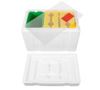 VALICLUD Bee Feeding Box Beehive Rearing Box White Plastic Foam Multi-grid for Bees, Courtyard and Balcony, Beekeeping Equipment for Beekeepers