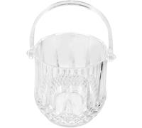VALICLUD Beer Bucket Ice Cube Storage Bucket Small Round Cooler with Modern Style Handle for Home and KTV