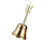 VALICLUD Bell Three Pronged Bell for Rituals and Decor Multi Purpose Design Enhancing for Temples and Home Use