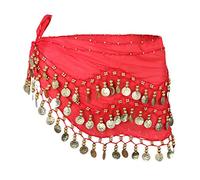 VALICLUD Belly Skirt Belly Dancer Costume Ladies Top Necklaces Scarfs for Women Pirate Belt Black Choker Gold Skirt Ladies Suits Pirate Costume Dance Scarf Clothing Suite Women's Red
