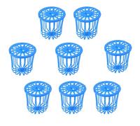 VALICLUD Bird Fruit and Vegetable Basket Bitten Resistant Design 8pcs Blue Plastic No Mess Food Holder Accessory for Cage Feeding Suitable for Birds and Pets