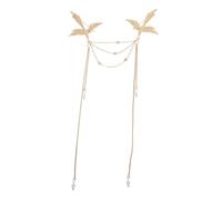 VALICLUD Bird Long Tassel Pearl Brooch Pin Vintage Lapel Pin with Imitation Pearls for Suits Scarves Hats Elegant Accessory Blending and Modern Style