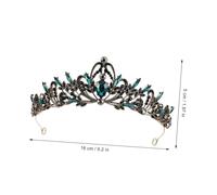 VALICLUD Black Crystal Rhinestone Tiara Wedding Headband Bridal Crown for Bride Bridesmaid Birthday Prom Hair Accessory