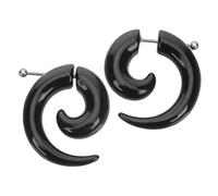 VALICLUD Black Horn Claw Earrings 2pcs 10mm Punk Style Lightweight Earrings for Women and Teen Girls Aesthetic Cool Tiny Horn Jewelry for Everyday Wear