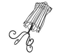 VALICLUD Black Iron Pet Clothes Rack for Dog Mannequin and Cat Coat Model Smooth Rounded Edges Display Stand for Puppy Dress Storage Pet Clothing Organizer with Delicate Workmanship