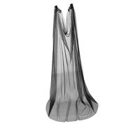 VALICLUD Black Tulle Bridal Shawl with Intricate Lace Lightweight Transparent Mesh Cape for Summer Weddings and Photoshoots Elegant Shoulder Cover Providing Gentle Warmth and Romantic Style