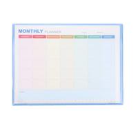 VALICLUD Blank Monthly Planner A4 Blue Undated Desk Pad with Weekly Schedule Sheets Minimalist Paper Design Ample Space for Scheduling for Home Office Productivity