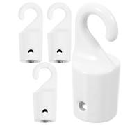 VALICLUD Blind Wand Hook Replacement, 4Pcs Metal Blind Wand Connector for Window Drapes, White with Quick Installation and Comfortable Use