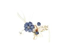 VALICLUD Blue Bridal Wrist Flower Bracelet for Wedding and Special Soiree, Comfortable Cloth Flower Wristband Perfectly Matching Dress for Bride and Bridesmaids