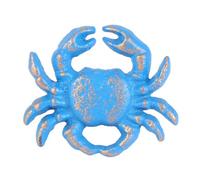 VALICLUD Blue Cast Iron Crab Knob Cabinet Handle with Creative Design, Unique Decoration and Replace Handle Feature, for Kitchen Drawer Or Home Furniture Pull
