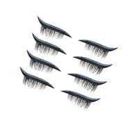 VALICLUD Blue Glitter Eyelash Stickers 4 Pairs 8 Pieces Dense False Lashes Eyelash Tape for Stage Makeup and Vivid Eye Looks