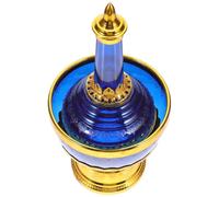 VALICLUD Blue Plastic Ceramic Holy Water Offering Cup for Buddhist Worship | Exquisite Retro Style, Smooth Polished Surface, Altar Decor, Temple Use, with Offering Bottle and Dripping Bottle