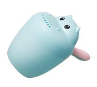 VALICLUD Blue Pp Water Scoop for Baby Bathing with Safe Water Speed Control, Cute Animal Shape for Shower and Bath Time Use