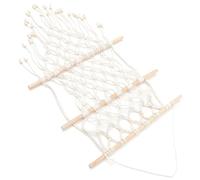 VALICLUD Bohemian Hanging Storage Pocket Macrame Tapestry with Wooden Beads Wall-mounted Organizer for Magazines Books and Letters Holder for Home Office and School Decor in