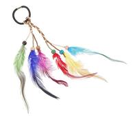 VALICLUD Bohemian Plume Bead Hair Tie Elastic Hair Accessory for Women Stylish Headband for Festivals and Cosplay Events Eye-catching Design Nonslip for Various Occasions