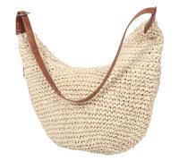 VALICLUD Boho Straw Tote Bag for Women Handmade Woven Straw Shoulder Bag Summer Tote