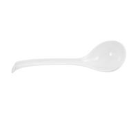 VALICLUD Bone China Ceramic Soup Spoon Dishwasher Microwave Safe Long Handle Ladle for Ramen Wonton Miso Traditional Asian Soups Porcelain Tableware for Home and Restaurant Use