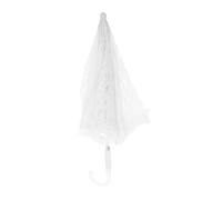 VALICLUD Boy Girl's Dance Decorative Umbrella White Embroidery Lace Umbrella for Stage Performance and Photography Scene