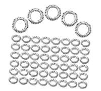 VALICLUD Braid Rings and Easy to Thread with Large Hole Design for Braids 100pcs Black Alloy Hair Jewels for Dreadlocks for DIY Projects and Styling Hair on The Go