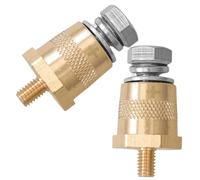 VALICLUD Brass Car Battery Terminal Reducer Adapters Connectors for Automotive Trucks and Ships Wear-resistant Battery Post Sleeves Compatible with Standard Terminals Easy Installation