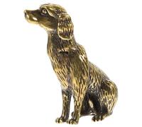VALICLUD Brass Dog Statue Solid Antique Style Decorative Sculpture for Room Decoration, Yard or Porch Ornament with Realistic Texture and Unique Design
