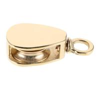 VALICLUD Brass Flag Rope Pulley for Boats and Cruise Ships Small Flag Pole Hardware with Smooth Operation and Easy Maintenance Elegant Golden Sailing Pulley System